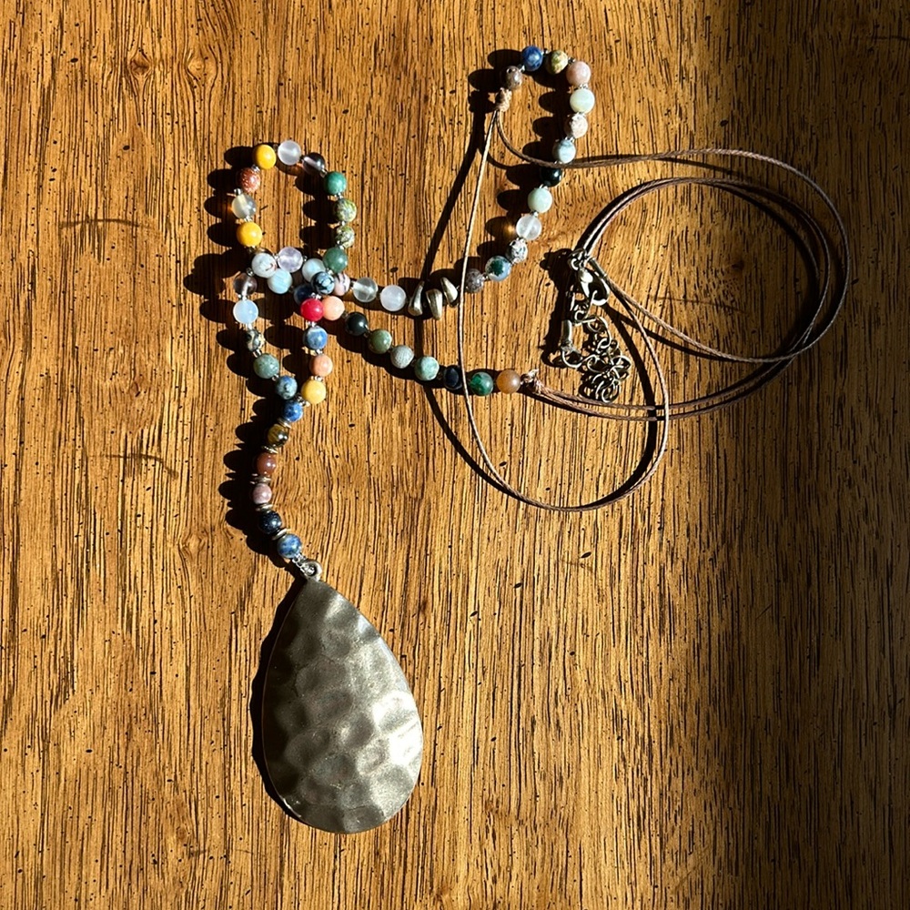 beaded crystal necklace